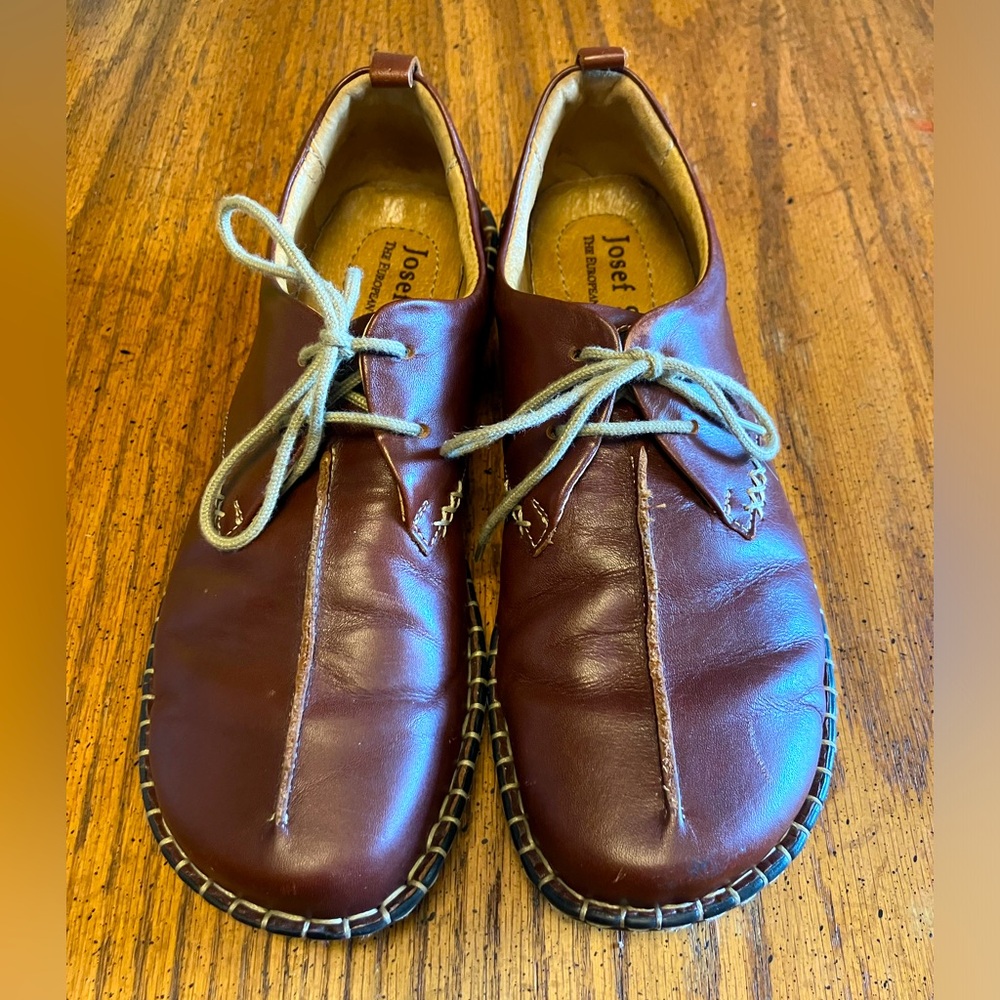 Josef Seibel Leather Lace Up Comfort Shoes Size 37
